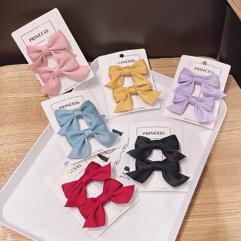 （Hello Girl)F38 2 Pcs Set Jepit Rambut Pita Kecil Klip Jepitan Anak Gaya Korea Fashion Hair Clip