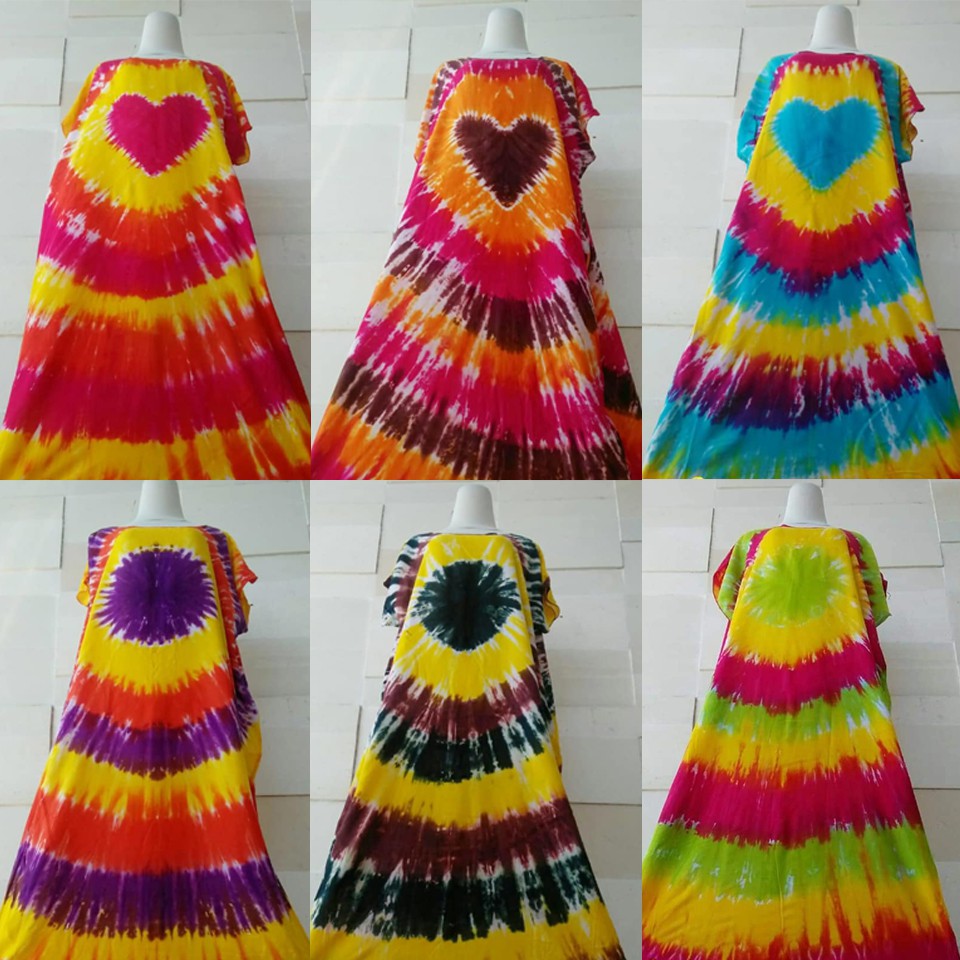 DASTER BALI JUMBO / DASTER PELANGI PANJANG BALI / DASTER BUMIL /  DASTER TIE DYE / DASTER RAINBOW