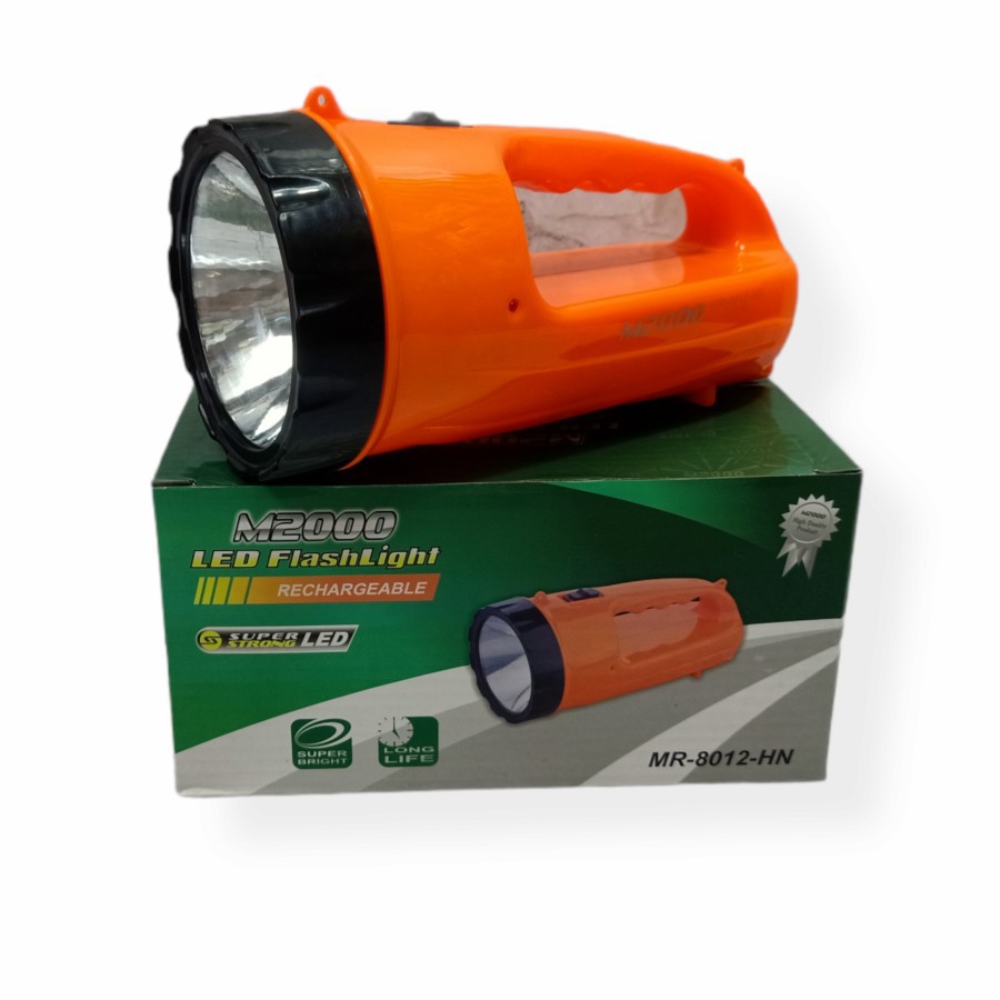 SENTER TANGAN LED RECHARGER M2000 MR-8012 SUPER TERANG