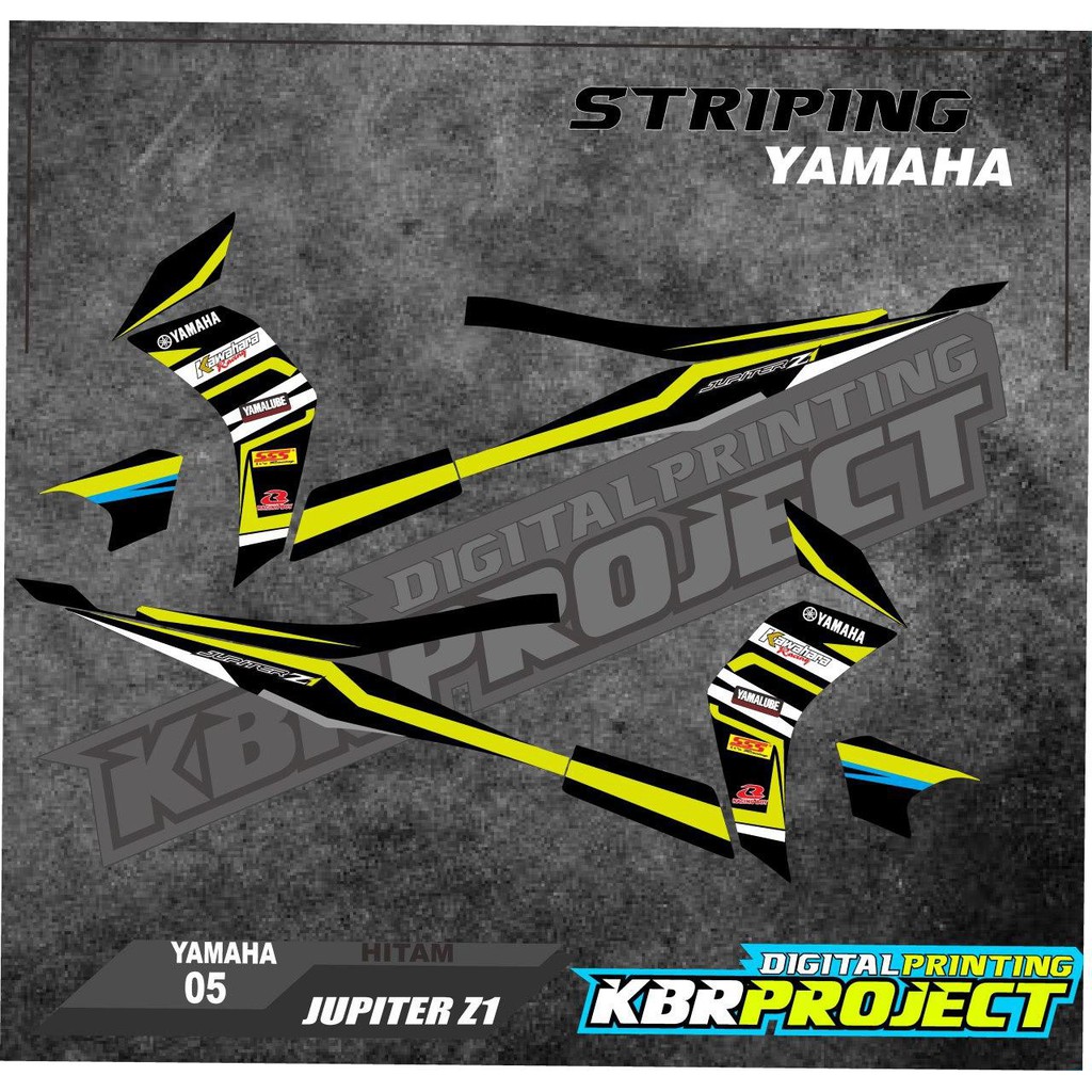 (cod) JUPITER Z ROBOT 2010 Stiker Motor Sticker Striping variasi List Yamaha Racing Skotlet Scotlite