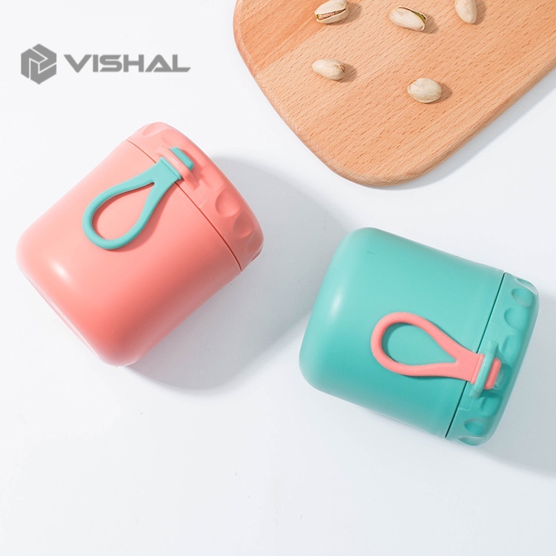 VISHAL Gelas Soup &amp; Ice Multifungsi + Sendok Anti Tumpah - BPA Free Anti Tumpah Sup Portable Cup VS-78