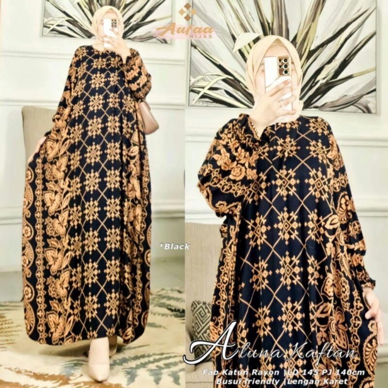 Gamis Batik Wanita Kaftan Wanita Rayon Adem