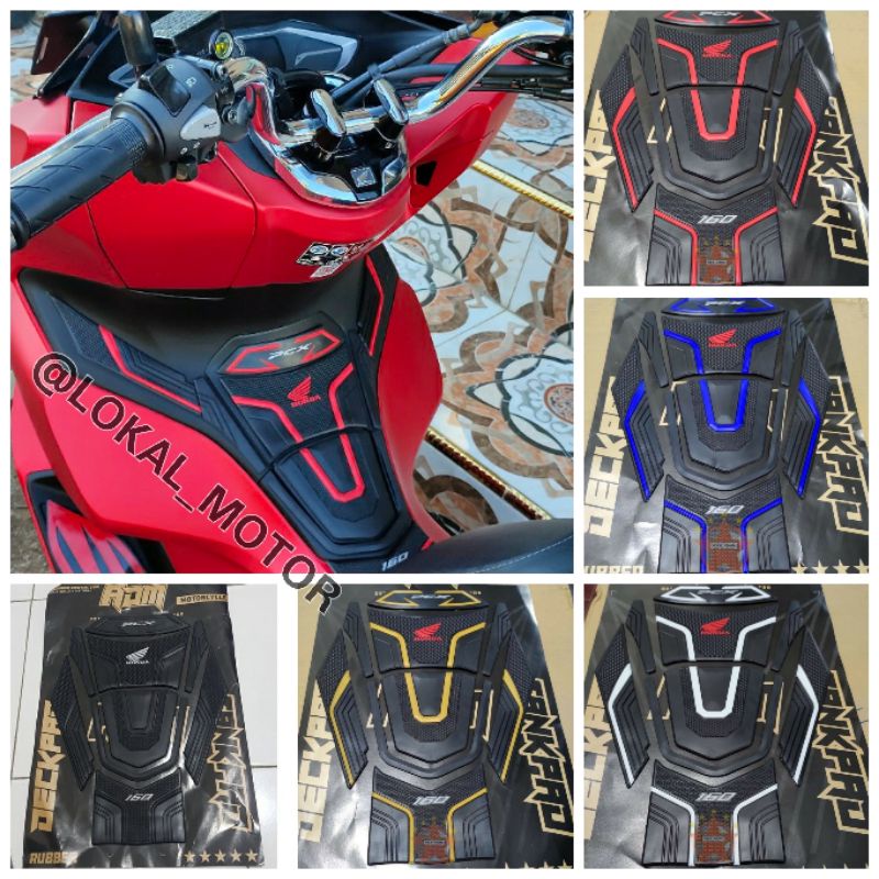 tankpad pcx 160 bahan karet 3D timbul kuat elastis