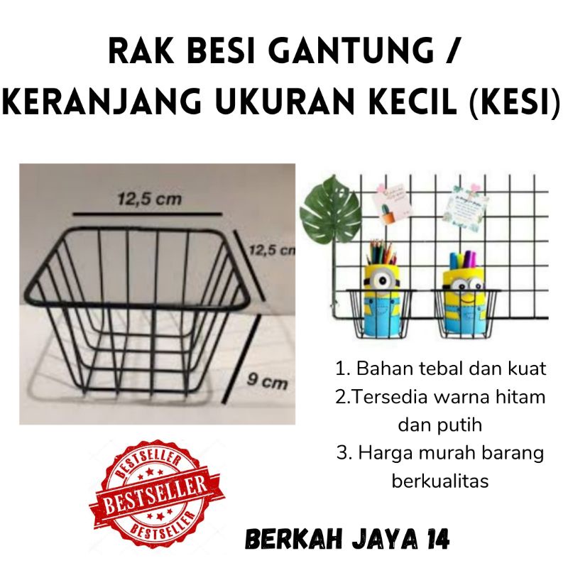 RAK KESI GANTUNG KERANJANG SATUAN UNTUK KAMAR MANDI SERBAGUNA BAHAN KAWAT BESI TEBAL WARNA HITAM DAN PUTIH HARGA MURAH BARANG BERKUALITAS PROMO DISKON TERLARIS