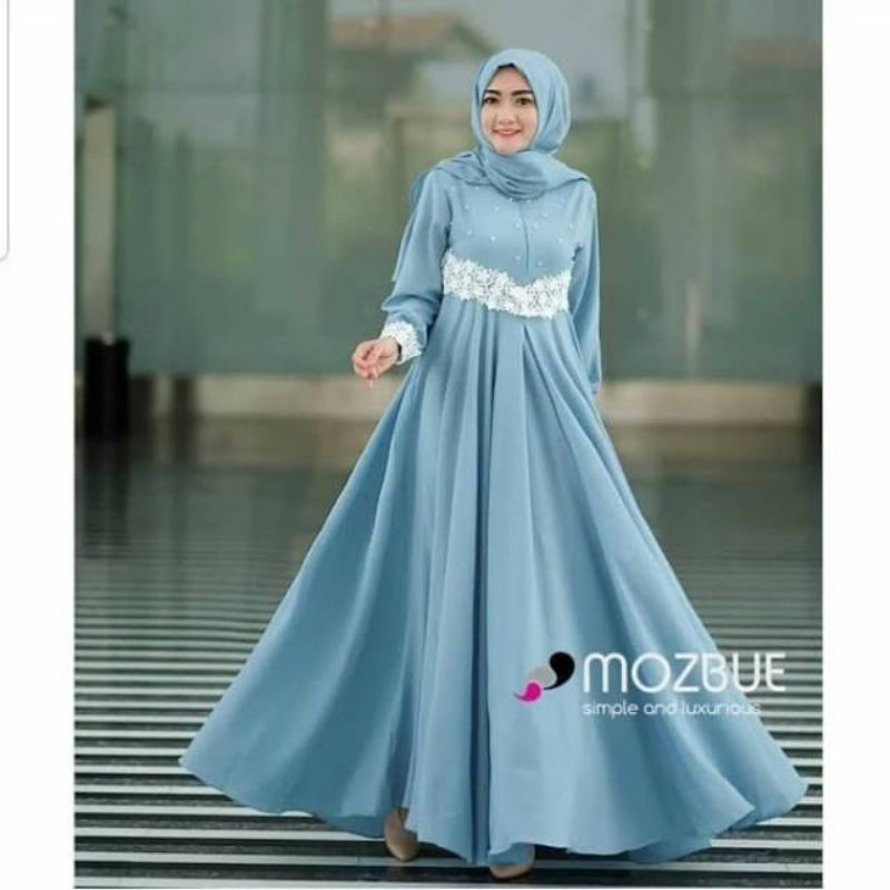 PALOMA Dress - Bisa COD Baju Gamis Dress Busui Brukat Brokat Mutiara Remaja Wanita Perempuan Ibu Mus