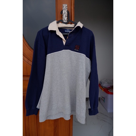 [Preloved] Spalding Polo Shirt Size L / Polo Shirt Unisex Pria Wanita / Polo Shirt Spalding Panjang