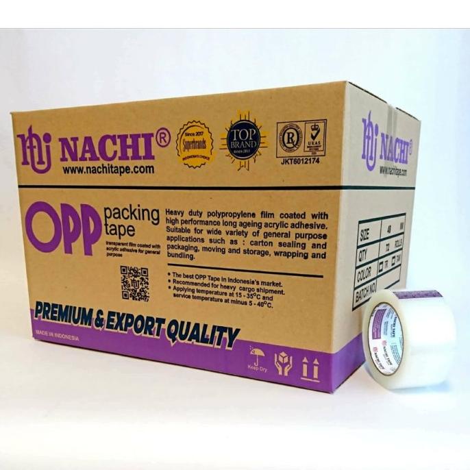 

*#*#*#*#] Lakban Isolasi Tape Nachi 2 inch 1 DUS / 72 ROLL