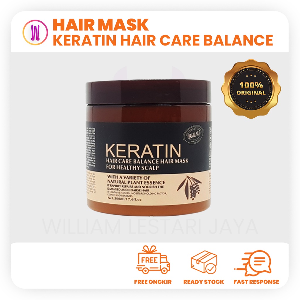 Keratin Hair Care Balance Hair Mask / Perawatan Akar Rambut / Anti Rontok – 500ml