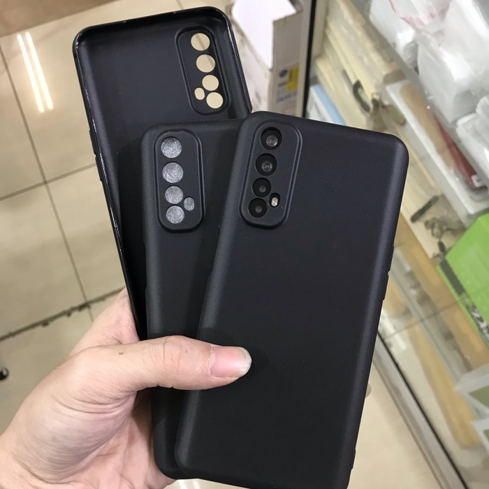 PREMIUM TPU CASE MATTE BLACK LENS CAMERA PROTECTOR FOR REALME 7