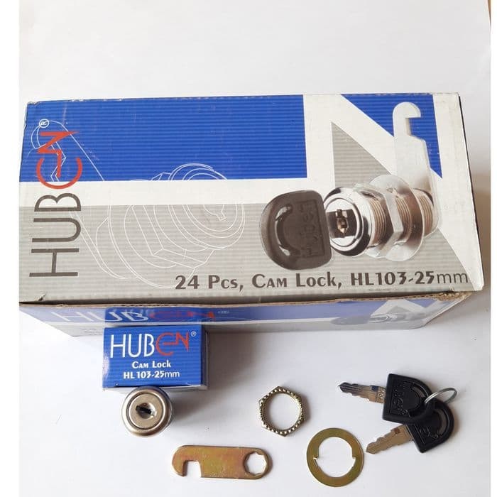 Camlock Huben HL 103 25 / Kunci Kaca Lemari Loker / Drawer Cam Lock
