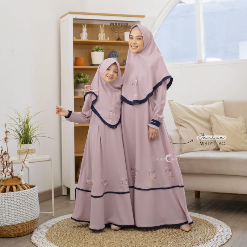 EmmaQueen - Dress Muslim Janice Flowery by EmmaQueen-Misty Lilac