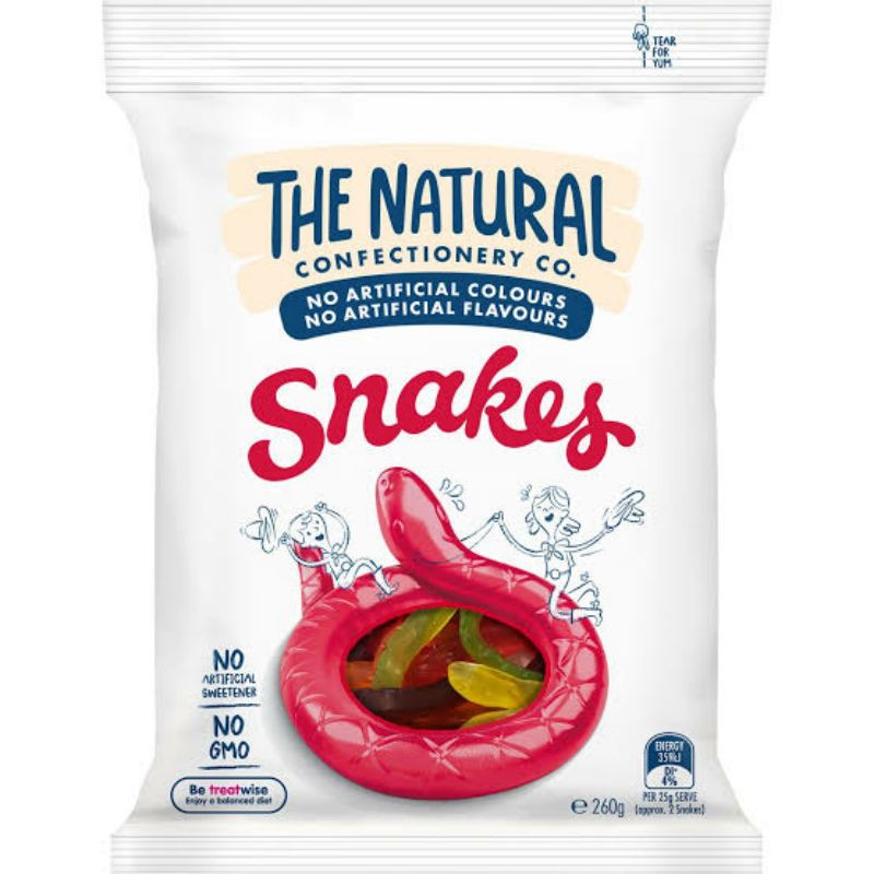 

THE NATURAL Confectionery Snakes Jelly 190 Gram (Made in Australia)