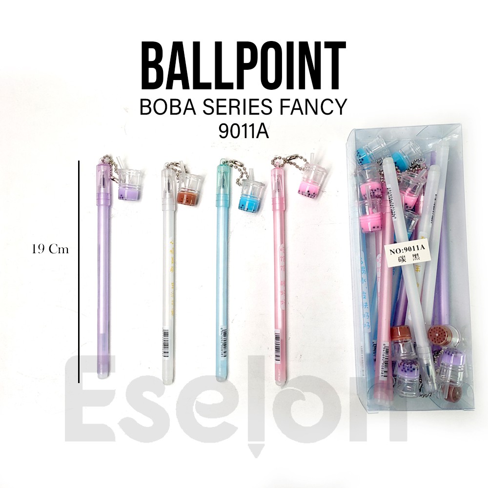 Pulpen Gel Model Gantungan BOBA Fancy 9011A Bulpen Gaya Korea Import Bisa Cod