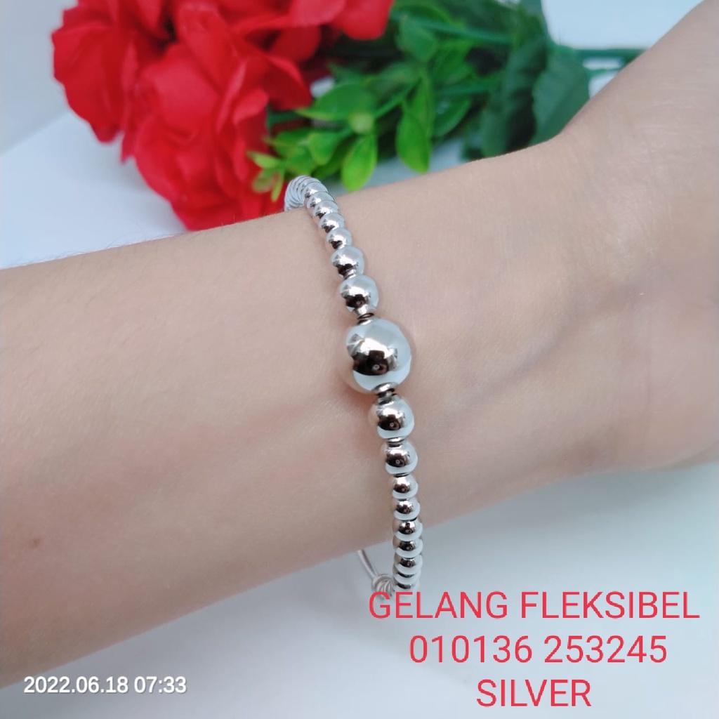 Gelang Tangan Fleksibel Bangle Wanita Titanium Xuping Perhiasan Aksesoris Fashion Lapis Emas Anti Karat