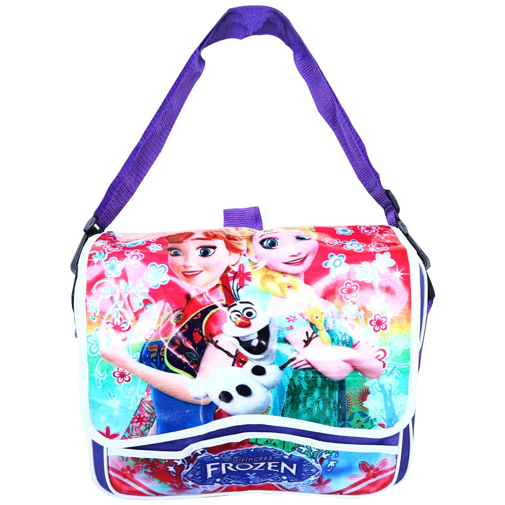 Tas Anak Frozen Ungu Cantik 2in1 Selempang Gendong Tas Sekolah PAUD TK Hangout Perempuan Murah