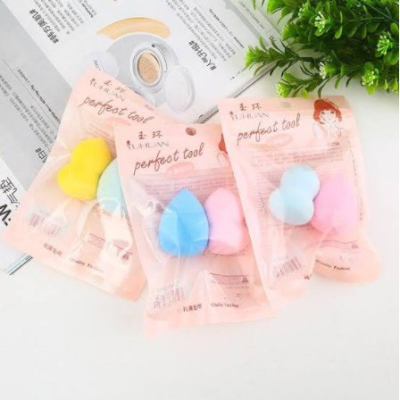 [Isi 2pcs] Spon Sponge Make Up - Beauty Blender - Sponge Makeup Foundation / Spons Kosmetik Mini