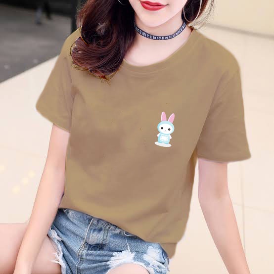 YOURSTYLE1119 - KAOS CUTE BUNNY BAJU KAOS WANITA DISTRO UNISEX OVERSIZE JUMBO KEKINIAN TERLARIS