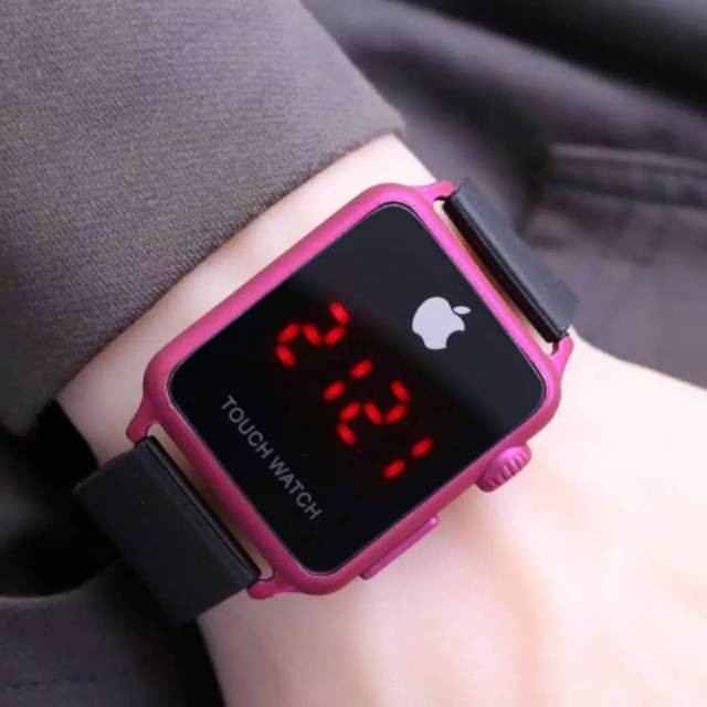 Promo Baru Ready 5 Warna Jam Tangan Pria Apple Touch Screen Digital Rubber AP15