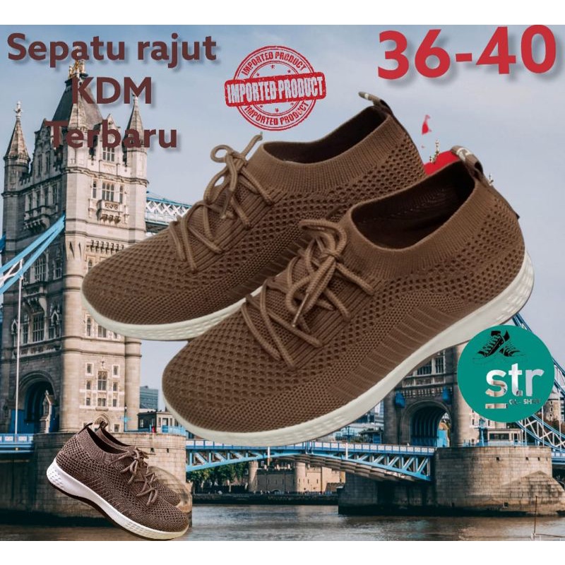 SEPATU SLIP ON RAJUT KDM IMPORT WANITA TERLARIS//SEPATU RUNNING, SEPATU SLIP ON, SEPATU WANITA TERBA
