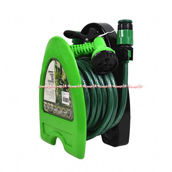 Krisbow Garden Hose With Selang Gulung Dengan Kran Semprot 10m