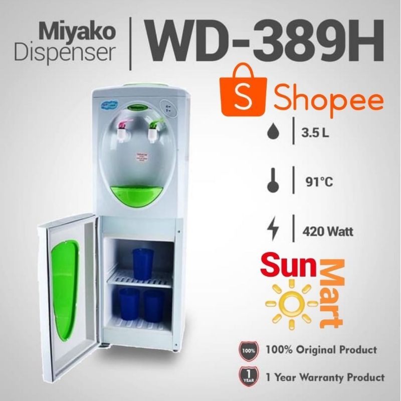 Water Dispenser Miyako Tinggi Hot and Cool WD-389 HC BISA GOSEND