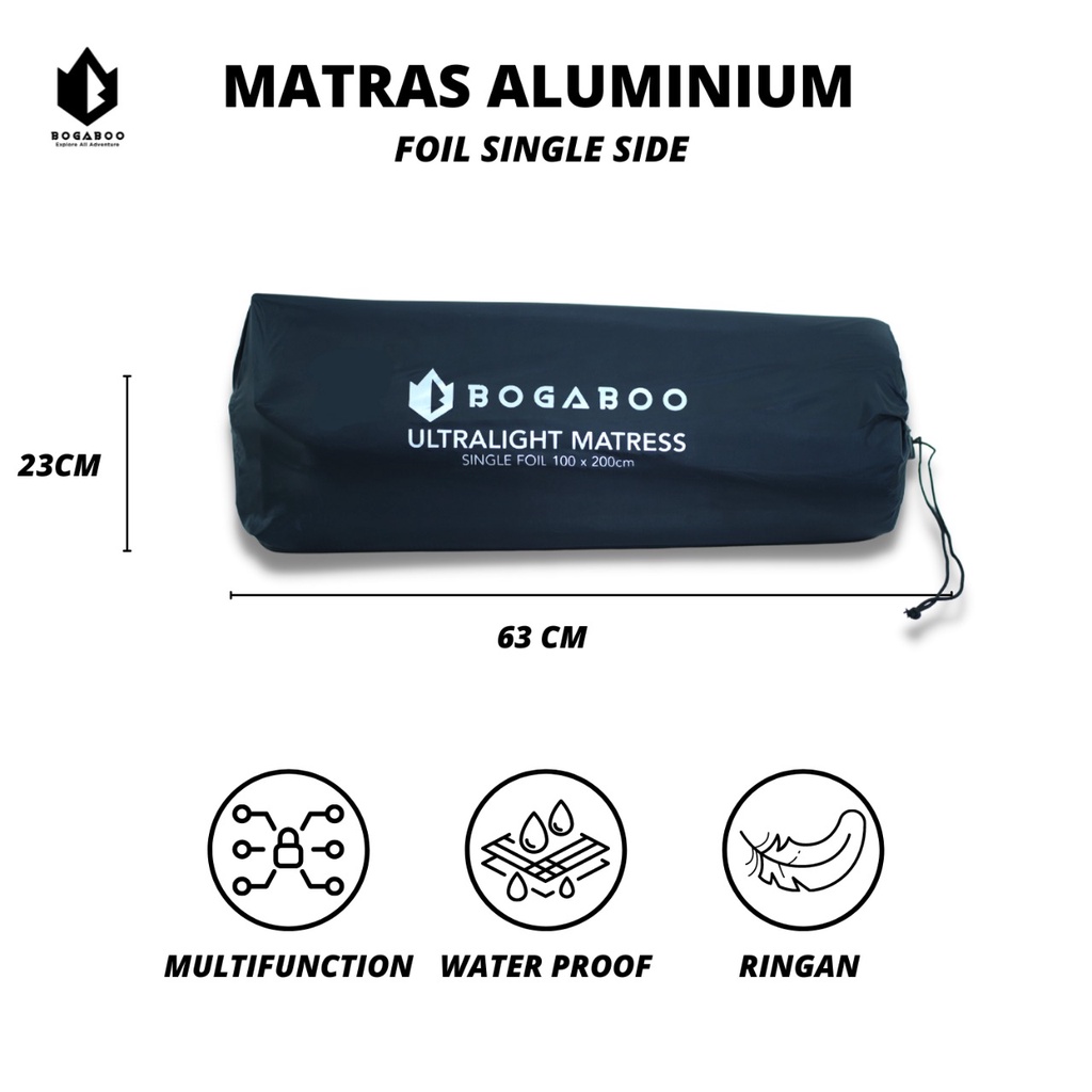 Matras Aluminium Single Bogaboo - Matras Foil Single Ukuran 200 x 100cm