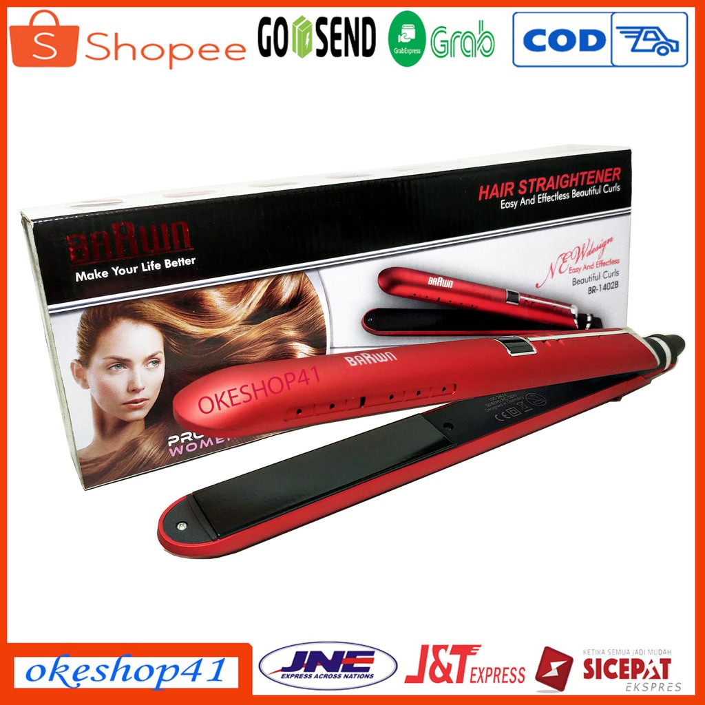 BARWN BR 1402 catok rambut lurus catokan temperatur suhu digital