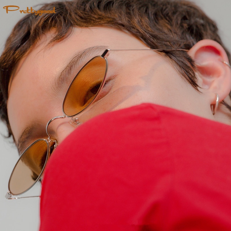 【Grosir】COD Kacamata Hitam Frame Metal Kecil Gaya Vintage untuk Wanita -PD