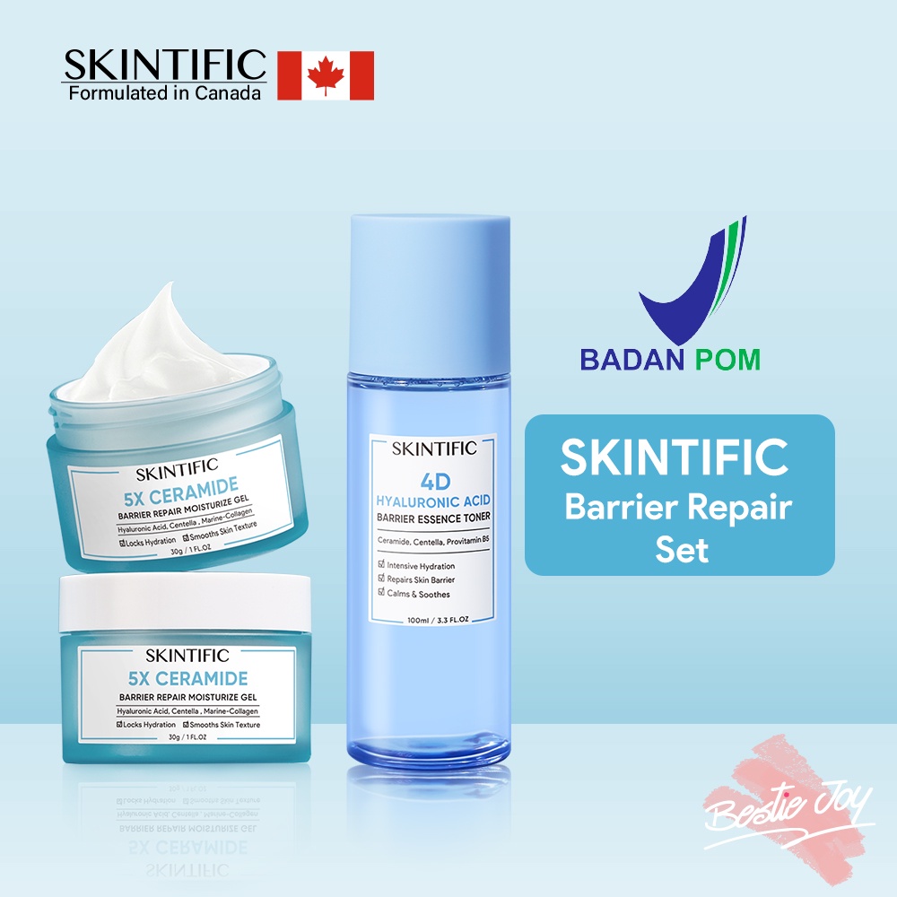 【BPOM】SKINTIFIC - Barrier improve Set / 4D Hyaluronic Acid ( HA ) Barrier Essence Toner &amp; 5X Ceramide Barrier improve Moisture Gel