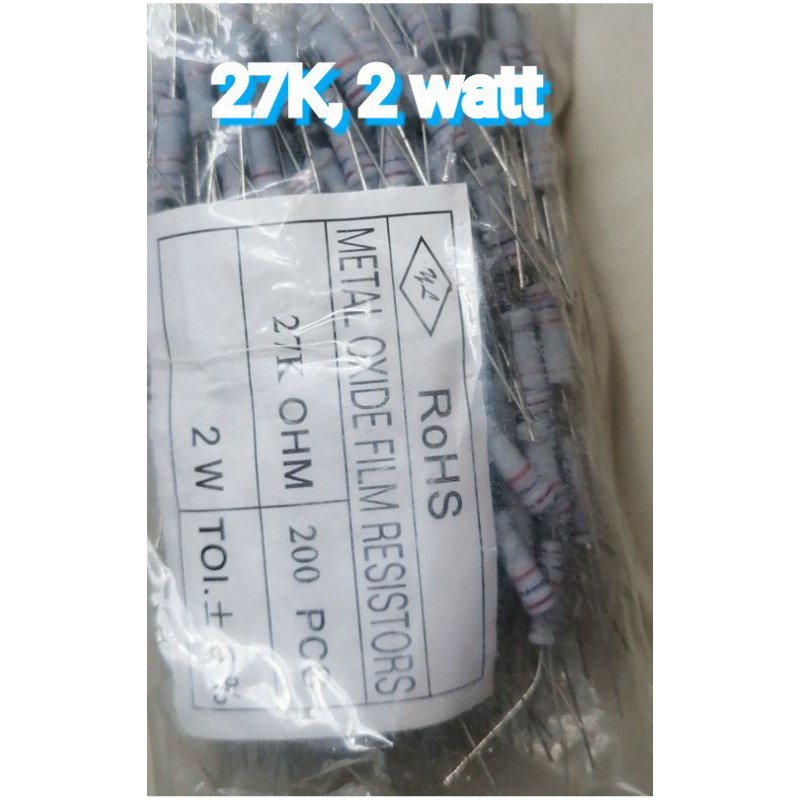 RESISTOR 27K, 2 WATT