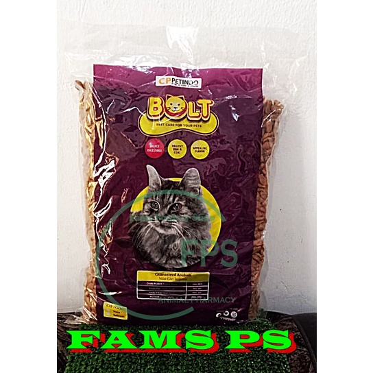 PAKAN KUCING BOLT REPACK 1 KG RASA IKAN UNTUK KUCING
