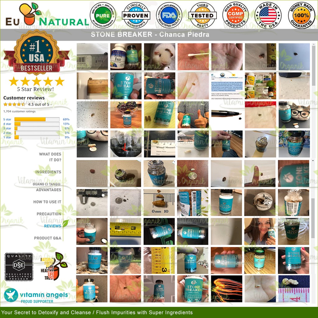 EuNatural / Eu Natural Stone Breaker Obat Penghancur Batu Ginjal / Empedu Herbal Tanpa Operasi