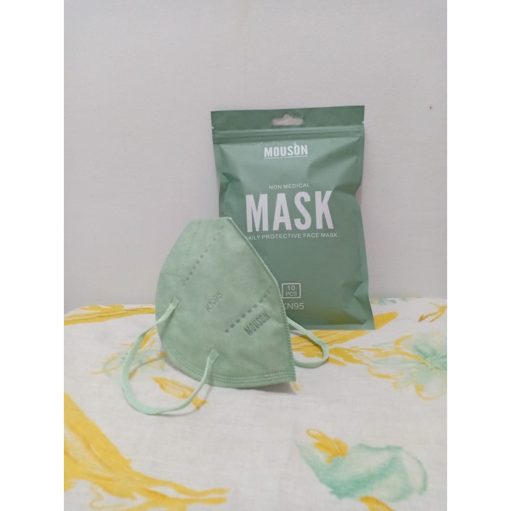 MASKER KN95 MOUSON EMBOSS 5 LAPIS / MASKER 5 PLY (ISI 10 PCS PER BUNGKUS)