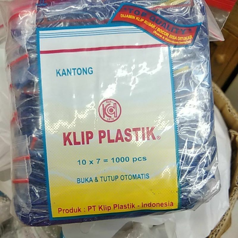 Plastik klip Obat 10 x 7 isi 1000 pcs