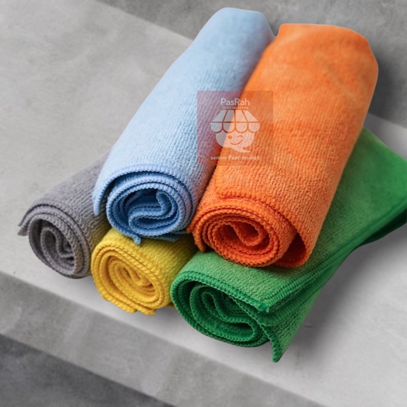 Kain Lap Towel Serbaguna Microfiber 320gsm ukuran 40x40 Premium Quality