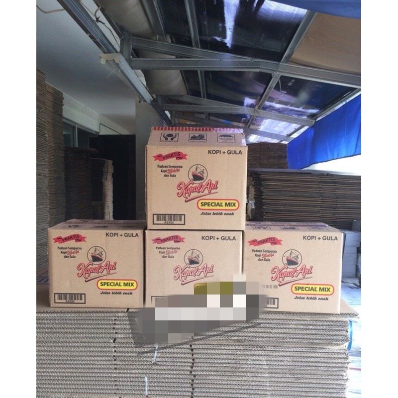 

Kardus bekas Kapal Api, Abc susu, good day