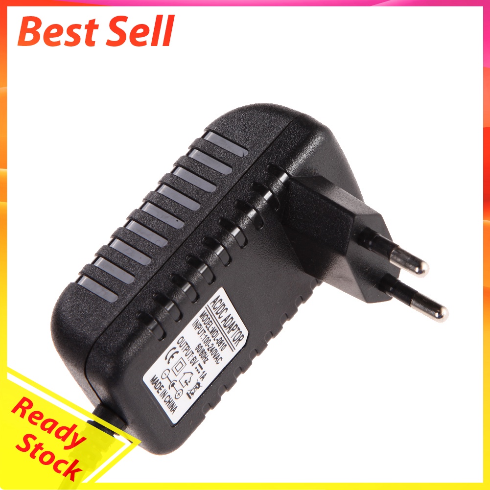 AC 100-240V Converter Adapter DC 5.5 x 2.5MM 6V 1A 1000mA Charger EU Plug