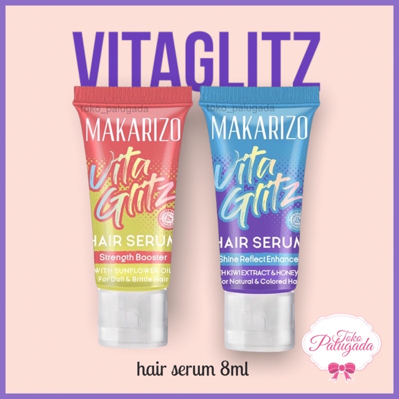 [BISA COD] Makarizo Vitaglitz Hair Serum 8ml - Vitamin rambut