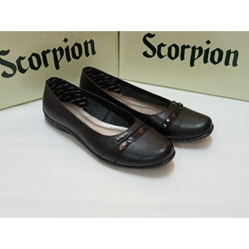 Sepatu Kulit Wanita Scorpion 6077 - Sepatu Heels Kulit - Pantofel Kulit