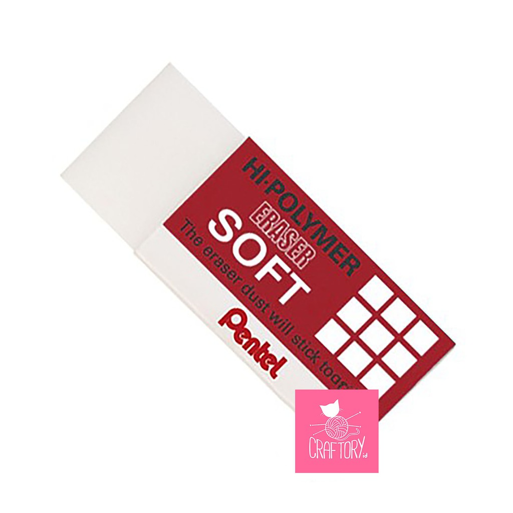 

PENTEL SOFT ERASER RED / Penghapus Pentel