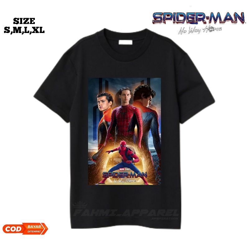 Kaos Anak Film Spiderman No Way Home | Kaos Anak Termurah | Kaos Anak Motif -Terbaru s,m,l,xl