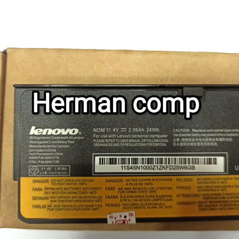 Original Baterai Lenovo ThinkPad K20 K20-80 K21 K21-80 K2450 Slim 3Cell 68