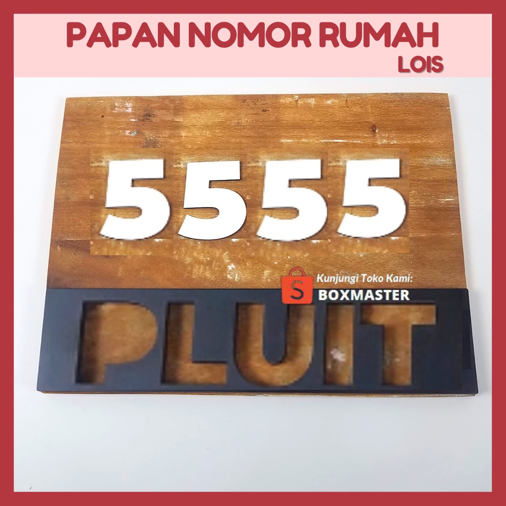 Papan Nomor Rumah Kayu Papan Dinding Nomer Rumah  Papan Kayu Jati Dinding Papan Alamat Rumah dan Nom