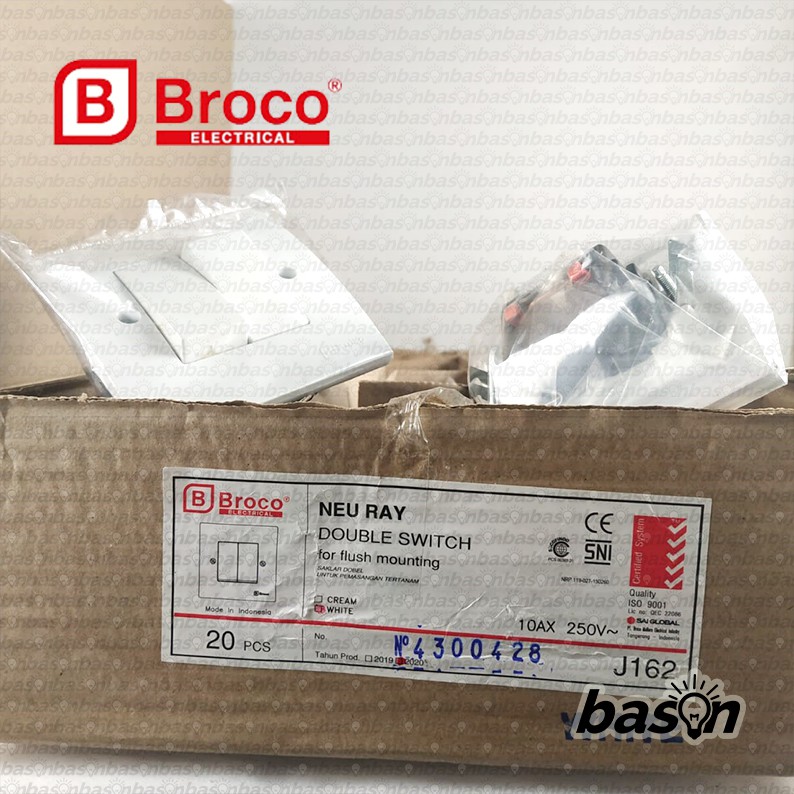 Broco J162 NEU RAY Double Switch - Saklar Seri