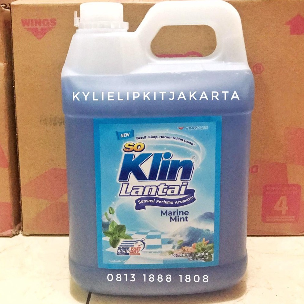 [TERMURAH] Soklin lantai Jerigen 4 Liter 4L 4000 ml Refill Wings Care Cairan Pembersih Pel So Klin