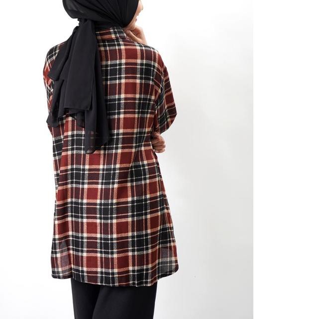 ♣ Damai fashion jakarta - baju KEMEJA wanita FLANEL - konveksi murah tanah abang ♪