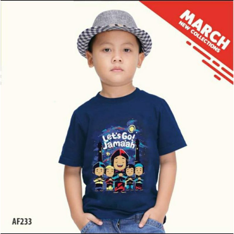 Kaos Anak Afrakids AF233 &quot;Let's Go ! Jamaah&quot; Lengan Pendek