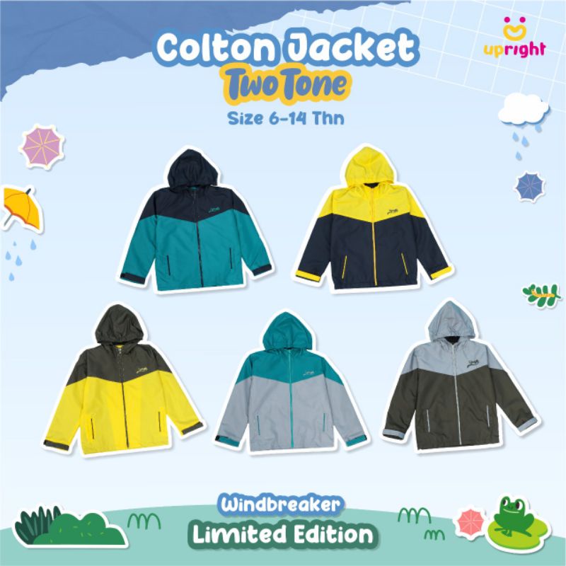 ready siap kirim colton jaket two tone By Upright 6-14y (limited edition)