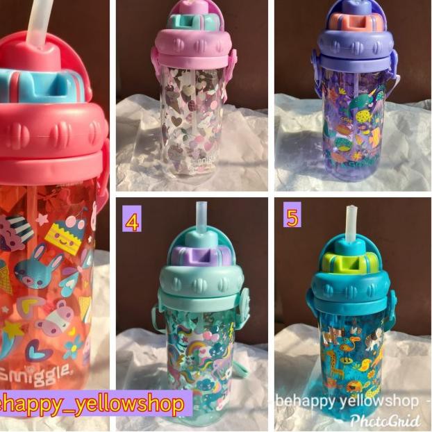 ✳ BOTOL MINUM SEDOT SMIGGLE ( BUKAN ORIGINAL ) - Ungu Sea Animal ☆