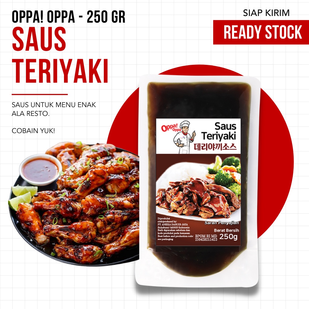 Saus Teriyaki Ala Resto Enak Oppa! Oppa (OPEN RESELLER)